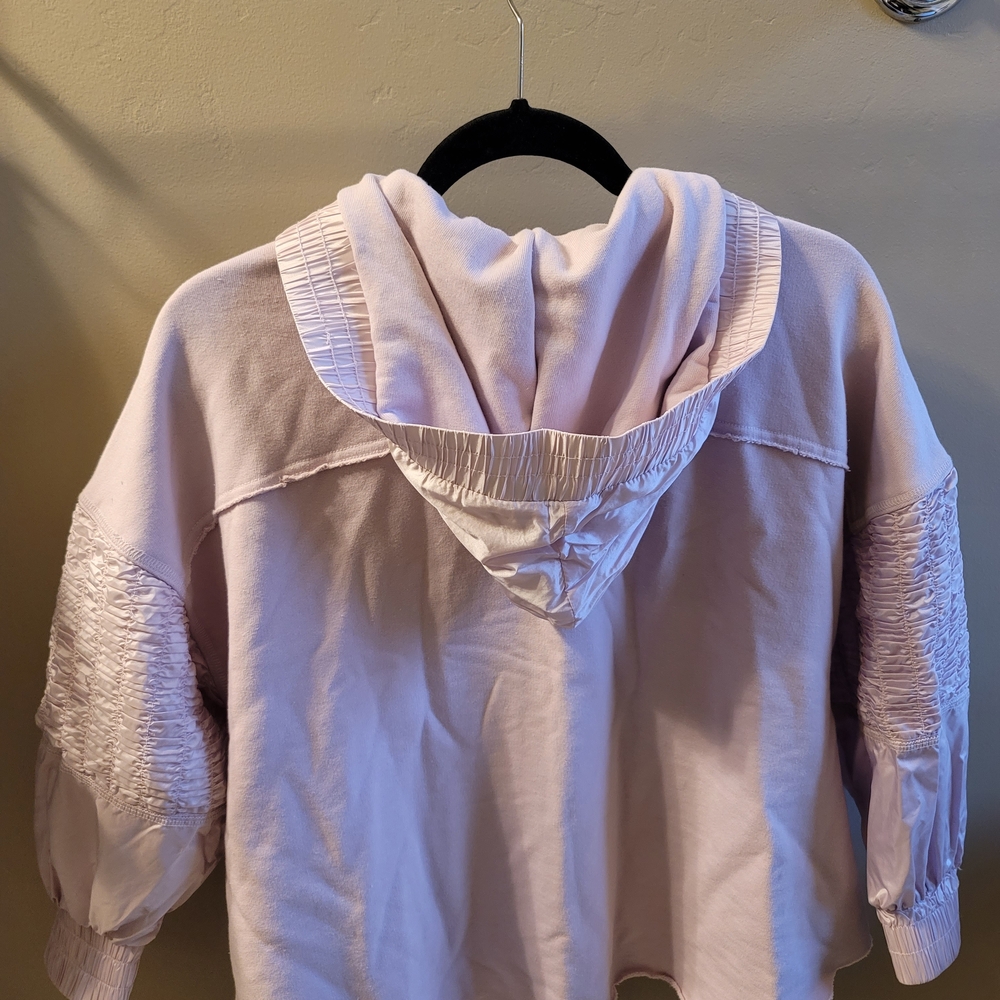 Free People Hooded Pullover with Ruched Sleeves - Picture 4 of 5